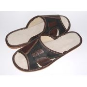Men's Two-Tone Hand-Made leather slippers