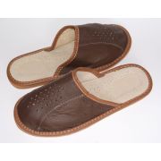Men's close-toed custom Leather Slippers