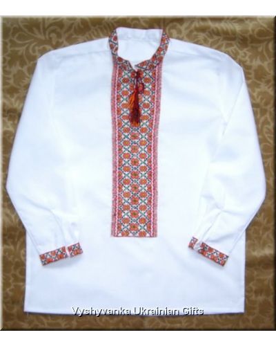 Ukrainian Hand Embroidered Boy's Shirt