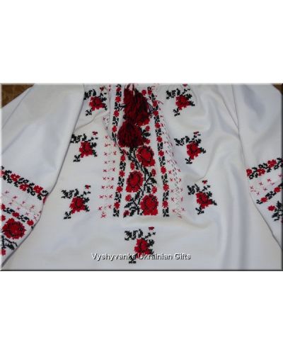 Hand Embroidered Women's Ukrainian Blouse - S