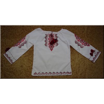Ukrainian Hand Embroidered Girl's Blouse. Ukraine
