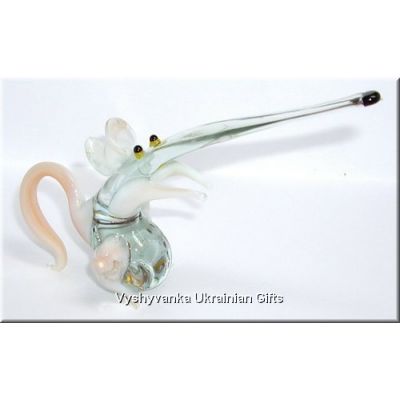 Ukranian Glass Animal Tiny Figure - Rat