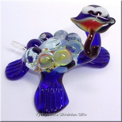 Glass Animal Figurine - Colourful Turtle