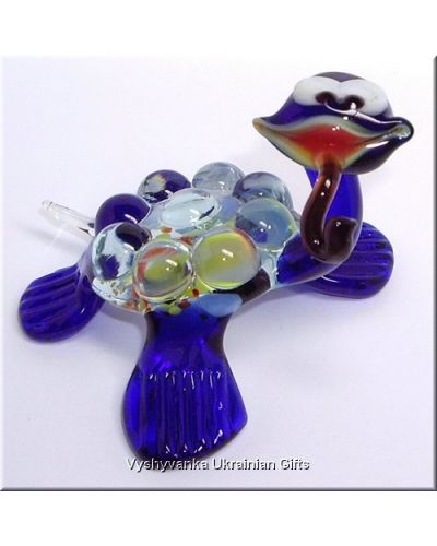 Glass Animal Figurine - Colourful Turtle