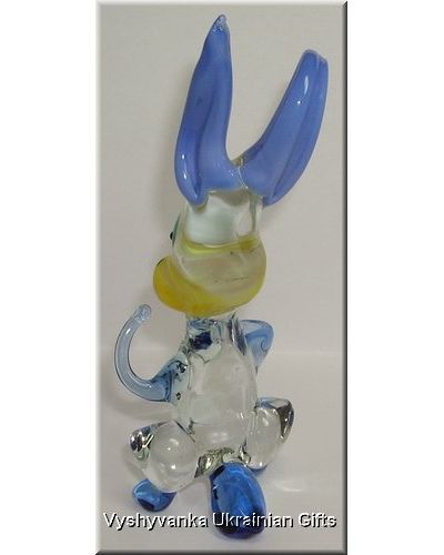 Funny Rabbit - Glass Animal Figurine