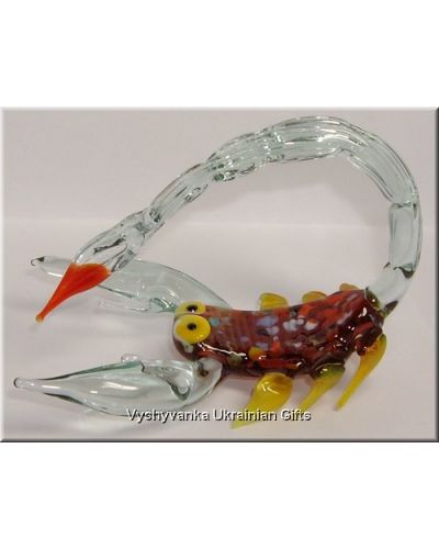 Colourful Scorpio - Glass Animal Figurine