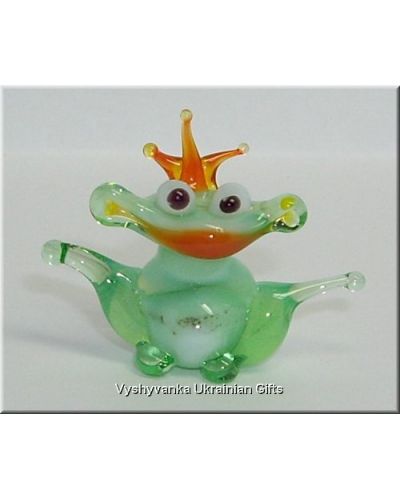 Small Frog - Tiny Glass Animal Figurine