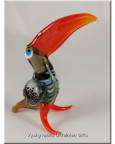 Funny Toucan - Tiny Glass Animal Figurine
