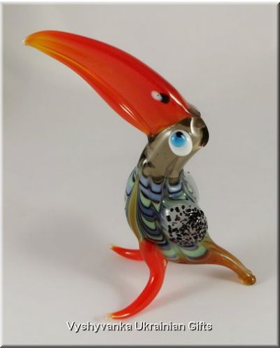 Funny Toucan - Tiny Glass Animal Figurine