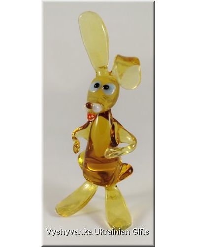 Funny Hare - Glass Animal Figurine