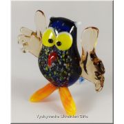 Colourful Owl - Glass Animal Figurine