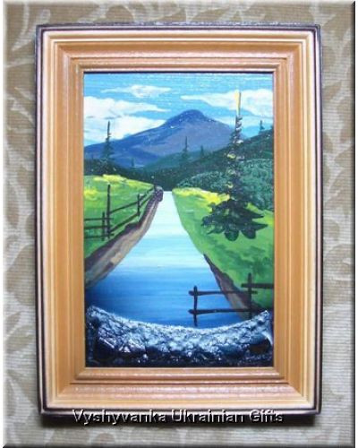 Ukrainian Oil Painting - Mountain River