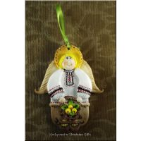 Handmade Bread Dough Ornament - Angel