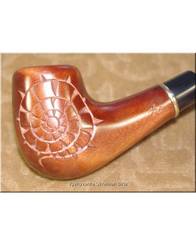 Ukrainian Wooden Tobacco Smoking Pipe - Snail