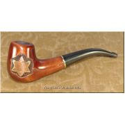 Unique Hand Carved Smoking Inlaid Pipe - David's Star