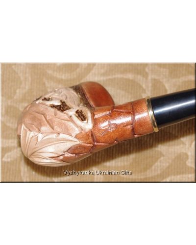 Ukrainian Wooden Tobacco Smoking Pipe - Panther