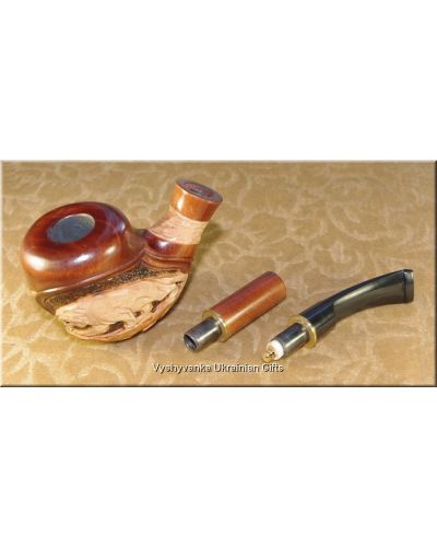 Unique Wooden Tobacco Smoking Pipe - Panther