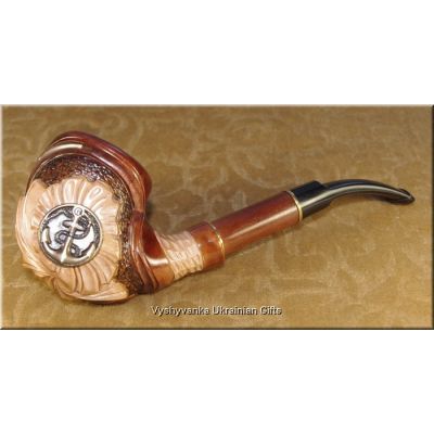 Tobacco Smoking Pipe Hand Carved - Anchor