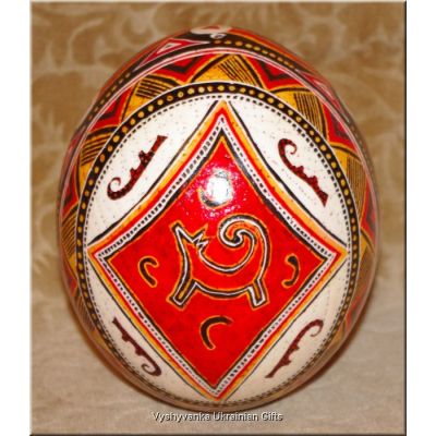Ukrainian Pysanka Ostrich Easter Egg