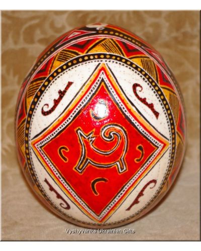 Ukrainian Pysanka Ostrich Easter Egg