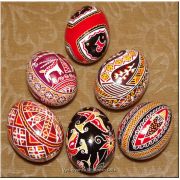 6 Real UKRAINIAN Pysanky Easter EGGS / Egg / Pysanka