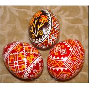Pysanka Ukrainian Easter Eggs - Three Real Egg