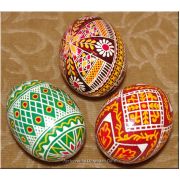 3 Real Hand Painted Ukrainian Easter Eggs Pysanky