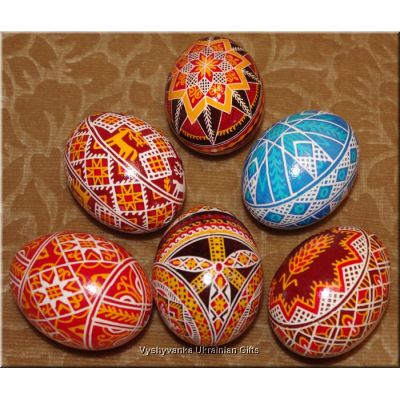 6 Real Ukrainian Pysanka Easter Eggs