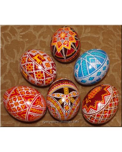 6 Real Ukrainian Pysanka Easter Eggs