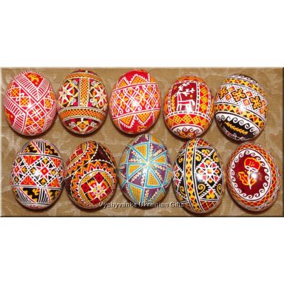 10 Real UKRAINIAN Pysanky Easter EGGS / Egg / Pysanka