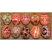 10 Hand Painted Easter Eggs Ukrainian Pysanka