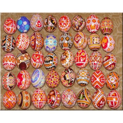 Wholesale 40 Easter Eggs Real Ukrainian Pysanka