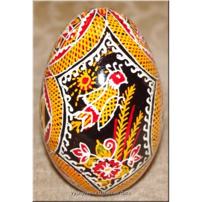 Ukrainian Goose Egg Hand Painted Real Pysanka