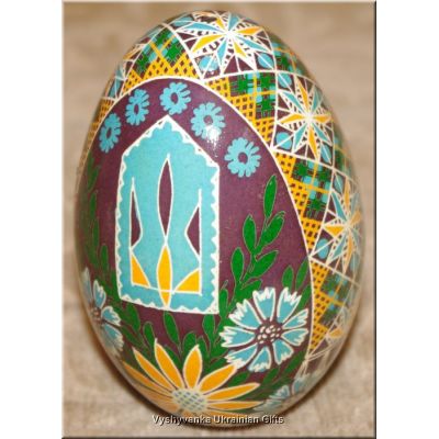 Real Ukrainian Goose Egg Hand Painted Pysanka