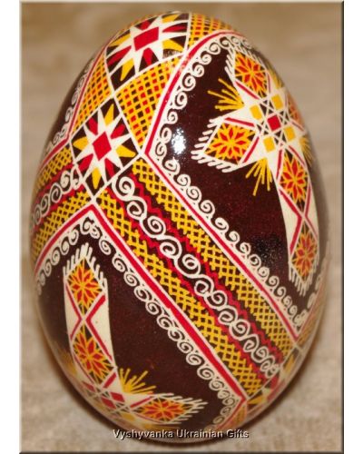 Ukrainian Pysanka Real Goose Egg. Good Quality