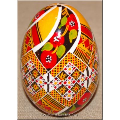 Ukrainian Goose Egg Hand Painted Pysanka — Poppy & Rushnyk