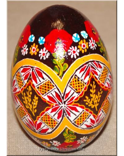 Ukrainian Goose Egg Hand Painted Real Pysanka