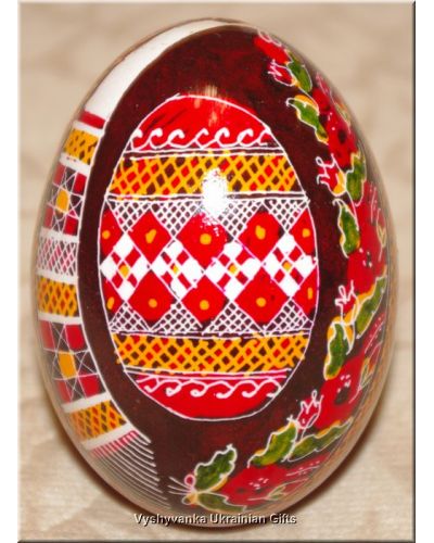 Real Ukrainian Goose Egg Hand Painted Pysanka