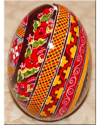 Real Ukrainian Goose Egg Hand Painted Pysanka
