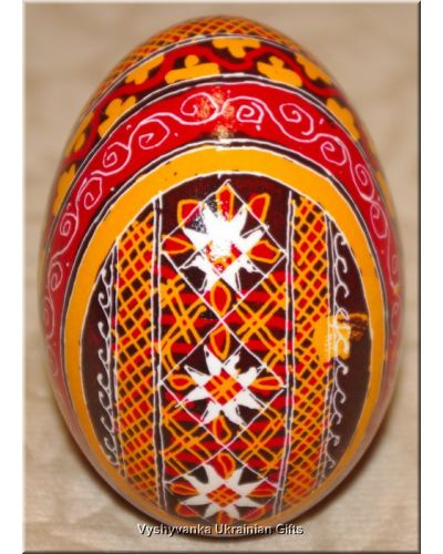 Real Ukrainian Goose Egg Hand Painted Pysanka