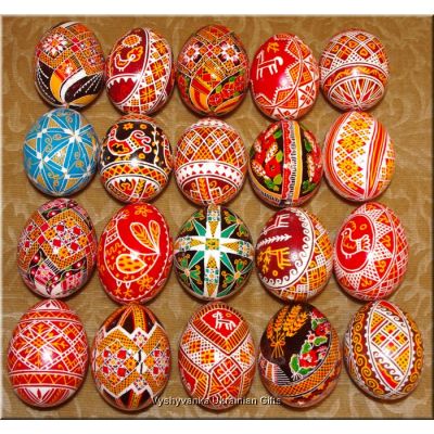 20 Real Ukrainian Pysanky Easter Eggs Wholesale Egg