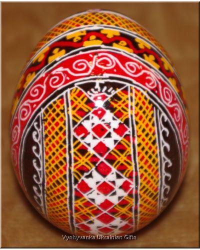 Real Ukrainian Pessanke Easter Egg. Nice Quality