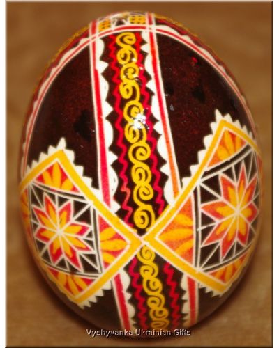 Real Ukraine Pisanka Chicken Blown Egg Easter egg