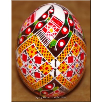 Easter egg Real Ukrainian Pisanka Hen Blown Egg