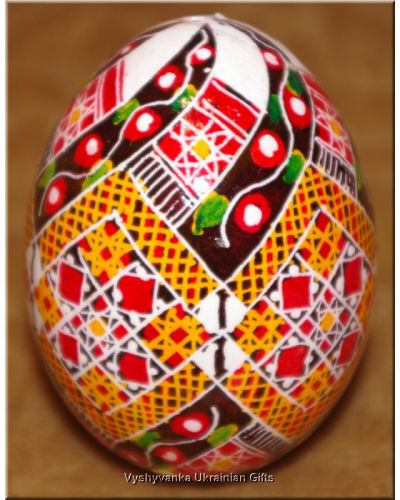 Easter egg Real Ukrainian Pisanka Hen Blown Egg