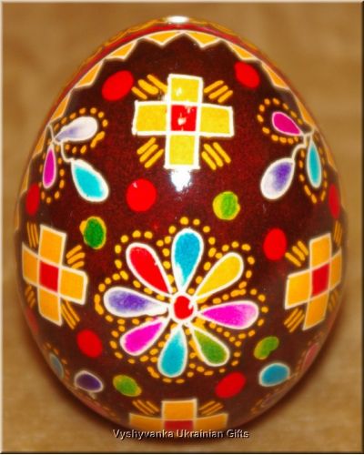 Easter egg Real Ukrainian Pysanka Chicken Blown Egg