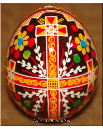 Real Easter egg Ukrainian Pysanka Hen Egg Shell