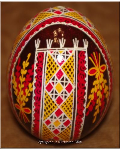 Easter egg Real Ukrainian Pisanka Hen Blown Egg