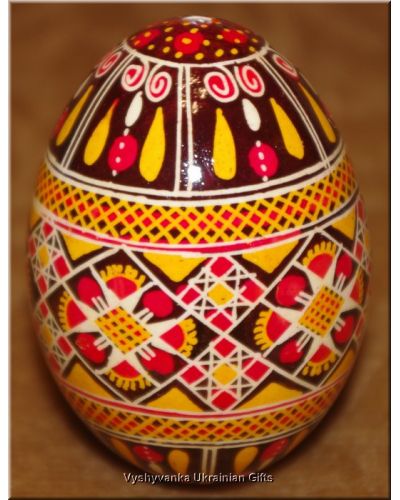 Real Ukrainian Pisanka Hen Blown Egg Easter egg