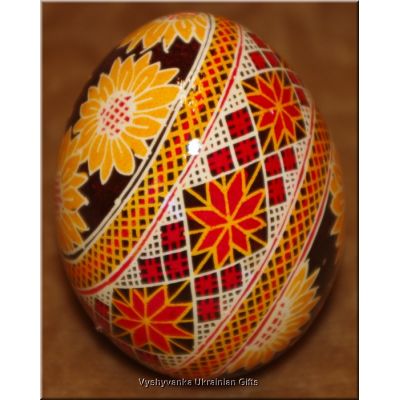 Real Easter egg Ukrainian Art Pysanka Chicken Blown Egg